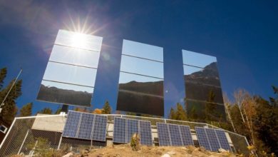 Solar mirrors in the desert
